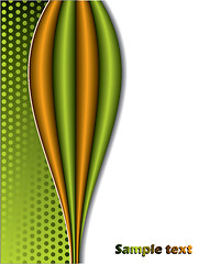 Image showing Green and orange abstract 