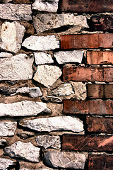Image showing Brick and stone wall background