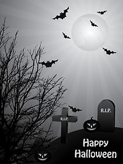 Image showing Black and white halloween 