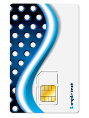 Image showing Blue dots and wave sim card design 