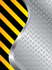Image showing Metallic plate background 