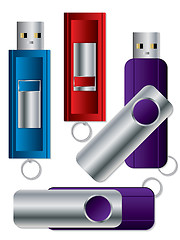 Image showing Various USB sticks set 1