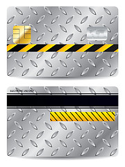 Image showing Metallic credit card design