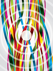 Image showing Ribbons with transparent circles 