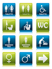 Image showing Toilette signs 