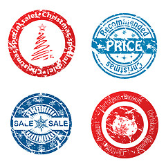 Image showing Christmas sale stamps 