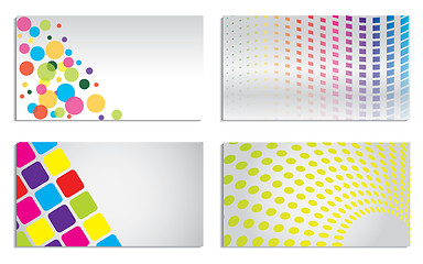 Image showing Vivid colored business card set 