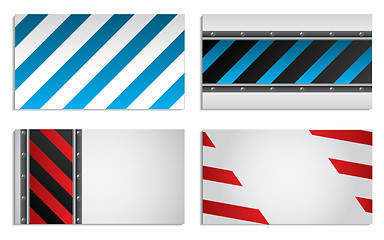 Image showing Striped business card set 