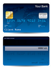 Image showing Blue credit card 