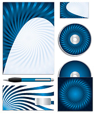 Image showing Twirling blue company vector set 
