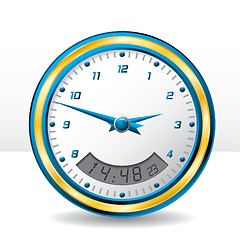 Image showing Analog and digital wall clock 