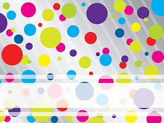 Image showing Colorful dotted brochure backdrop design