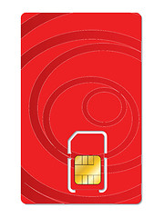 Image showing Abstract red sim card design 