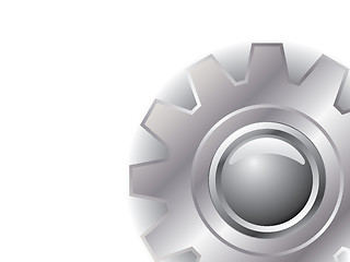 Image showing Silver cogwheel 