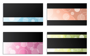 Image showing Bubbles and stripes business card design 