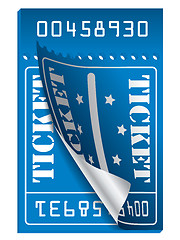 Image showing Blue ticket to be torn 