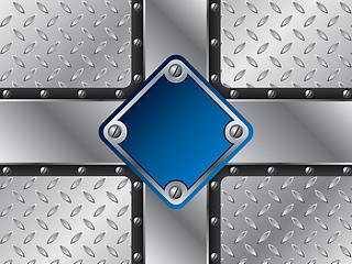 Image showing Metallic blue plate 