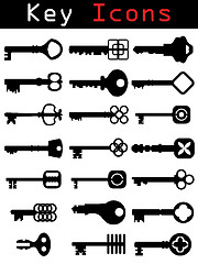 Image showing Key Icon set 