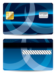 Image showing Abstract blue credit card 