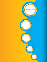 Image showing Blue and orange brochure design