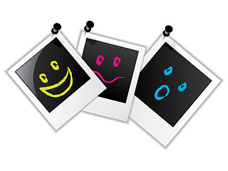 Image showing Photo frame set with smileys 