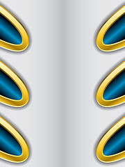 Image showing Abstract background with gold trimming 2 