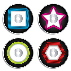 Image showing Cd & dvd labels with shapes