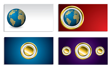 Image showing Globes and buttons business set 