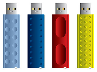 Image showing Various USB sticks set 3 