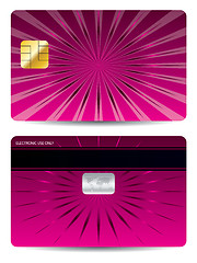 Image showing Pink ray credit card design