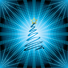 Image showing Halftone christmas background 