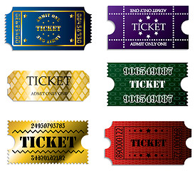 Image showing Various ticket set of six 