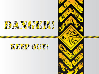 Image showing Grunge danger background sign 