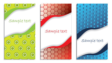 Image showing Textured business card set 