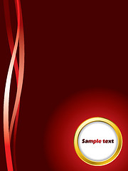 Image showing Red background with golden ring 