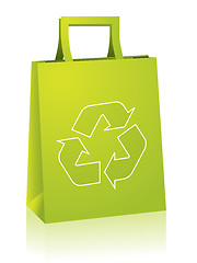 Image showing Shopping paperbag with recycle sign