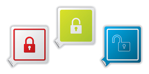 Image showing Cool lock stickers set of three 