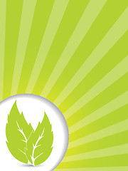 Image showing Burst bio green background design 