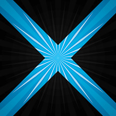 Image showing Abstract blue burst background design