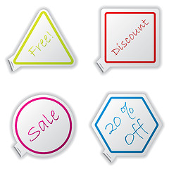 Image showing Cool set of stickers 