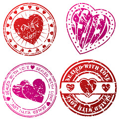 Image showing Love stamps for love letters 