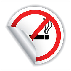 Image showing Don't smoke sticker with shadow 