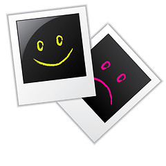 Image showing Photo frames with smileys 