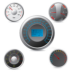 Image showing Metallic gauges set 