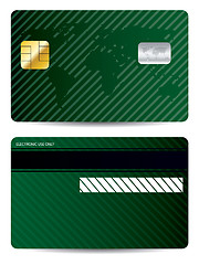 Image showing Striped world credit card design 