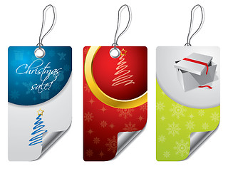 Image showing Christmas design label set 