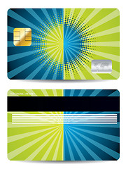 Image showing Halftone with burst credit card design 