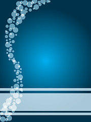 Image showing Nice blue bubbled brochure background 