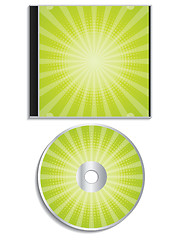 Image showing Green halftone cd and cover design