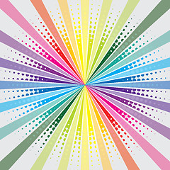 Image showing Rainbow burst with halftone 